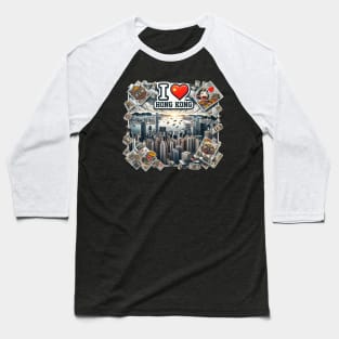 I Love Hong Kong Baseball T-Shirt